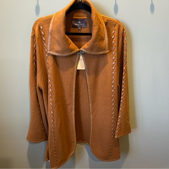 Patricia Nash Jackets & Blazers - Patricia Nash Vintage Group Sleeved Cape Sweater Shawl Jacket~ Carmel XL-1X NWT